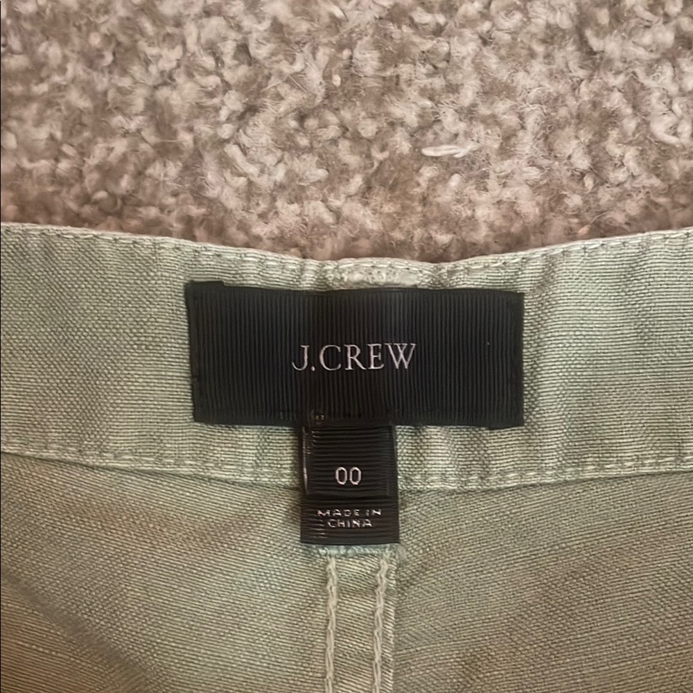 J. Crew Green Linen Blend Cargo Shorts - Picture 4 of 4